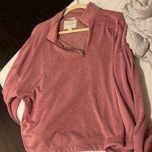 American Eagle soft quarter zip crew neck